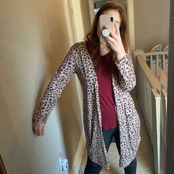 Leopard Print Spring Cardigan - Picture 2 of 10